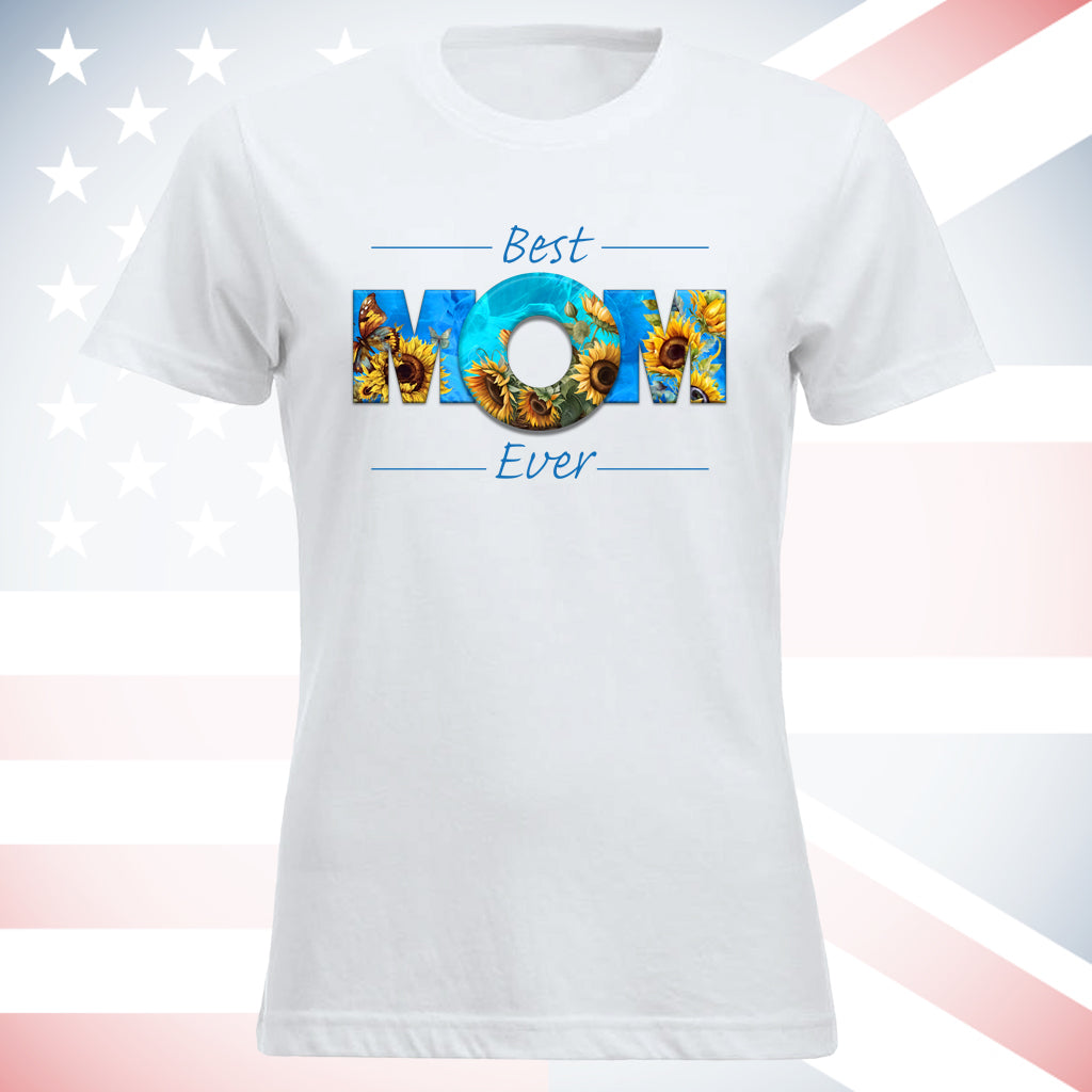 BEST MOM EVER Sunflowers Blue