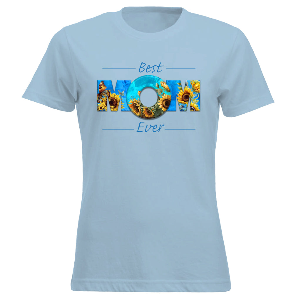 BEST MOM EVER Sunflowers Blue