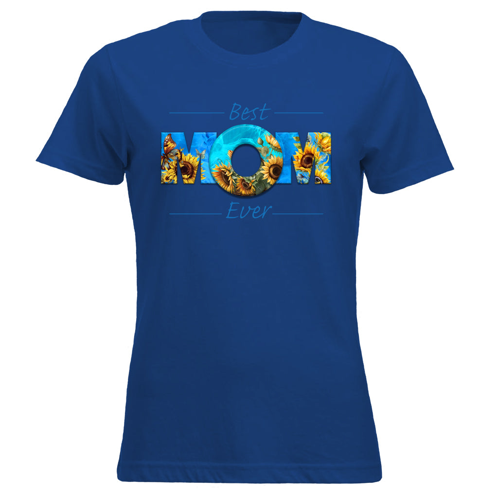 BEST MOM EVER Sunflowers Blue