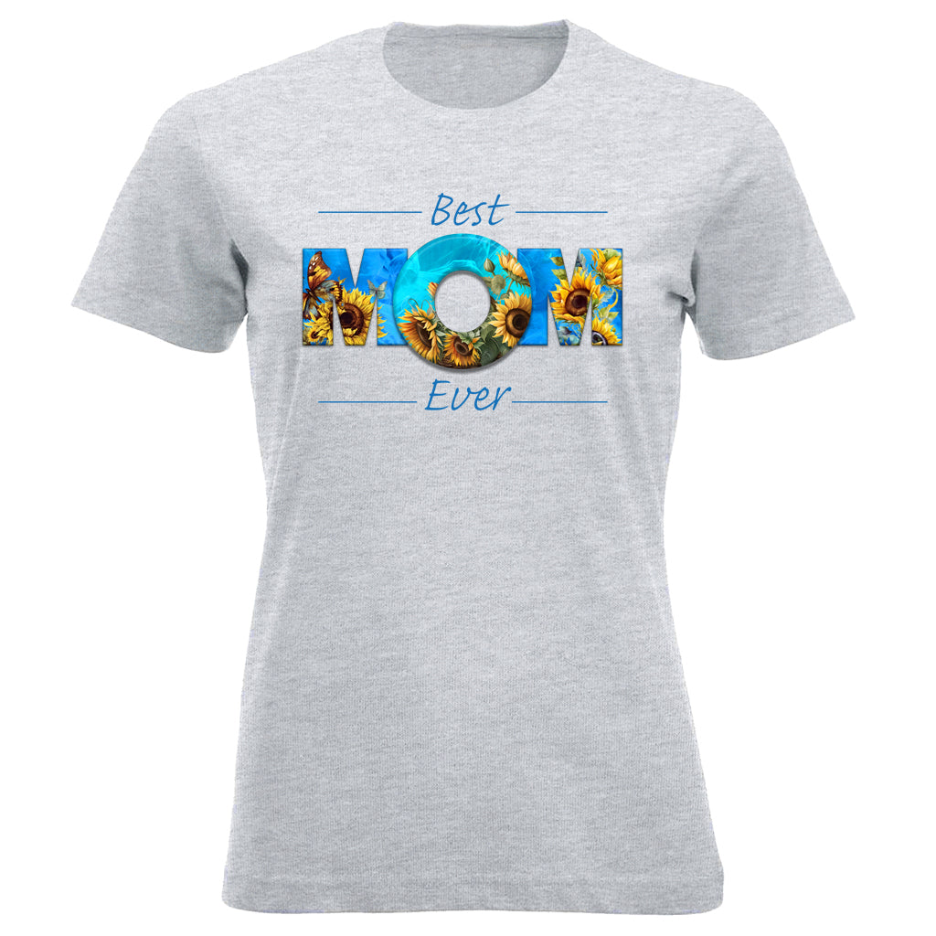 BEST MOM EVER Sunflowers Blue