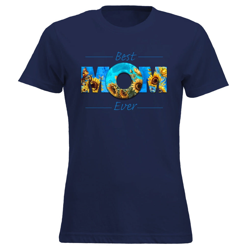 BEST MOM EVER Sunflowers Blue