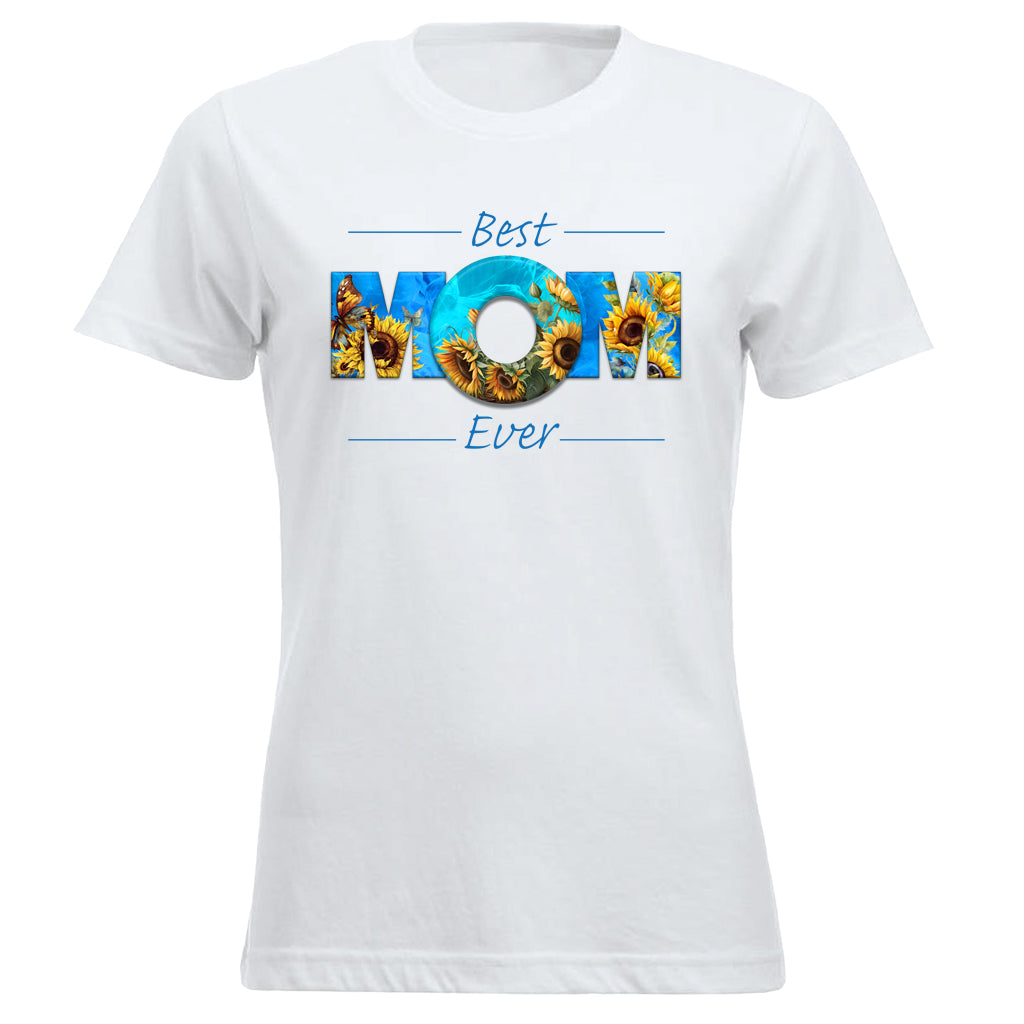 BEST MOM EVER Sunflowers Blue