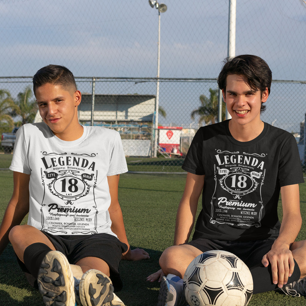 18 Urodziny - Legenda. Koszulka urodzinowa na 18 Lat dla mężczyzn inspirowana Jack Daniels