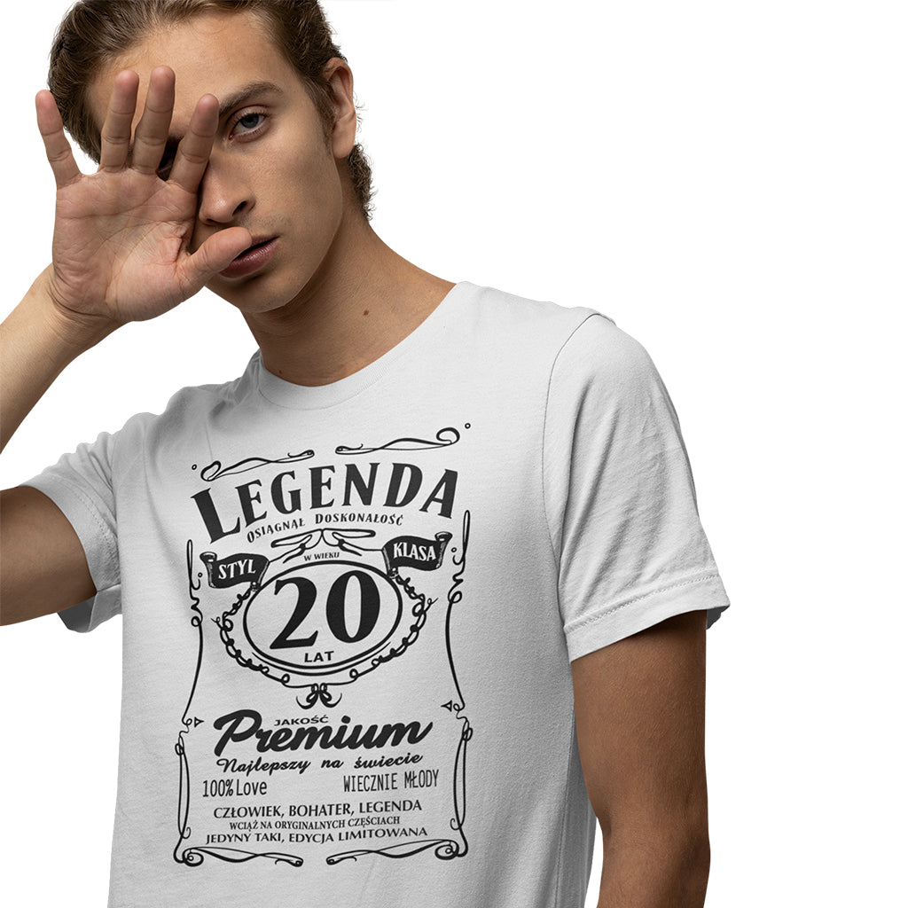 20 Urodziny - Legenda. Koszulka urodzinowa na 20 Lat dla mężczyzn inspirowana Jack Daniels