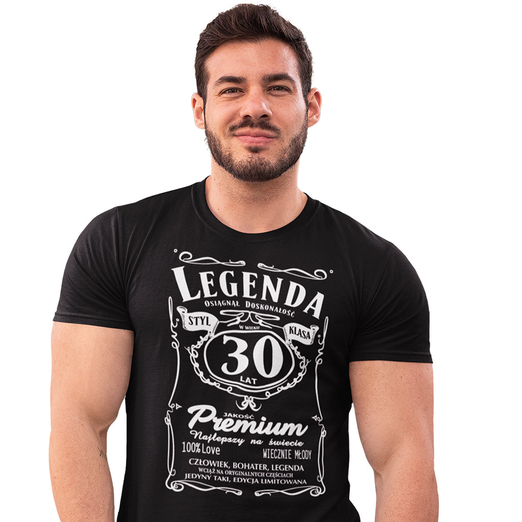 30 Urodziny - Legenda. Koszulka urodzinowa na 30 Lat dla mężczyzn inspirowana Jack Daniels