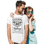 z40 Urodziny - Legenda. Koszulka urodzinowa na 40 Lat dla mężczyzn inspirowana Jack Daniels