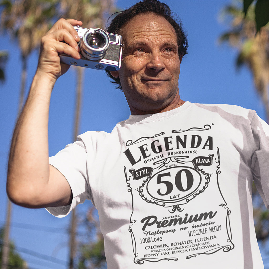 50 Urodziny - Legenda. Koszulka urodzinowa na 50 Lat dla mężczyzn inspirowana Jack Daniels