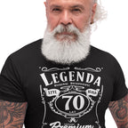 70 Urodziny - Legenda. Koszulka urodzinowa na 70 Lat dla mężczyzn inspirowana Jack Daniels