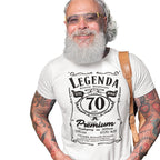 70 Urodziny - Legenda. Koszulka urodzinowa na 70 Lat dla mężczyzn inspirowana Jack Daniels