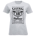 18 Urodziny DAMSKA - Legenda. Koszulka urodzinowa na 18 Lat dla kobiet inspirowana Jack Daniels