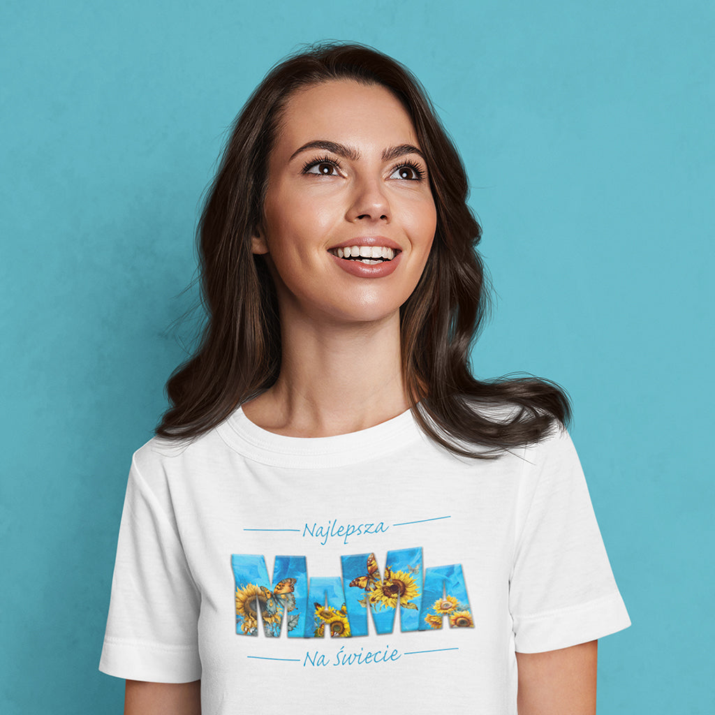 MaMa - Najlepsza MAMA NA ŚWIECIE SŁONECZNIKI blue