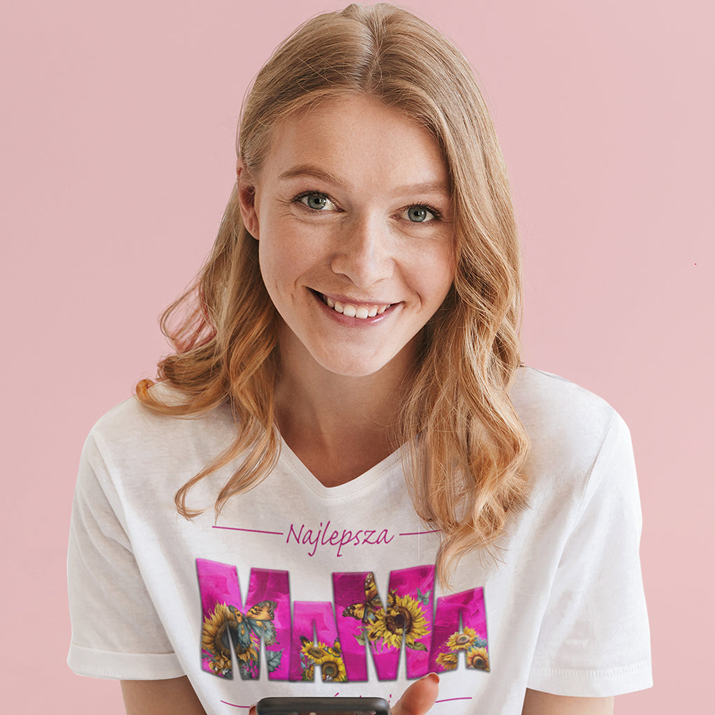 MaMa - Najlepsza MAMA NA ŚWIECIE SŁONECZNIKI pink