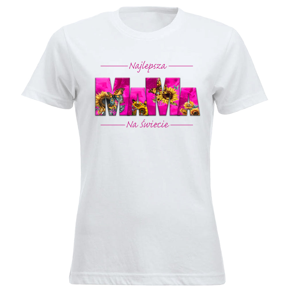 MaMa - Najlepsza MAMA NA ŚWIECIE SŁONECZNIKI pink