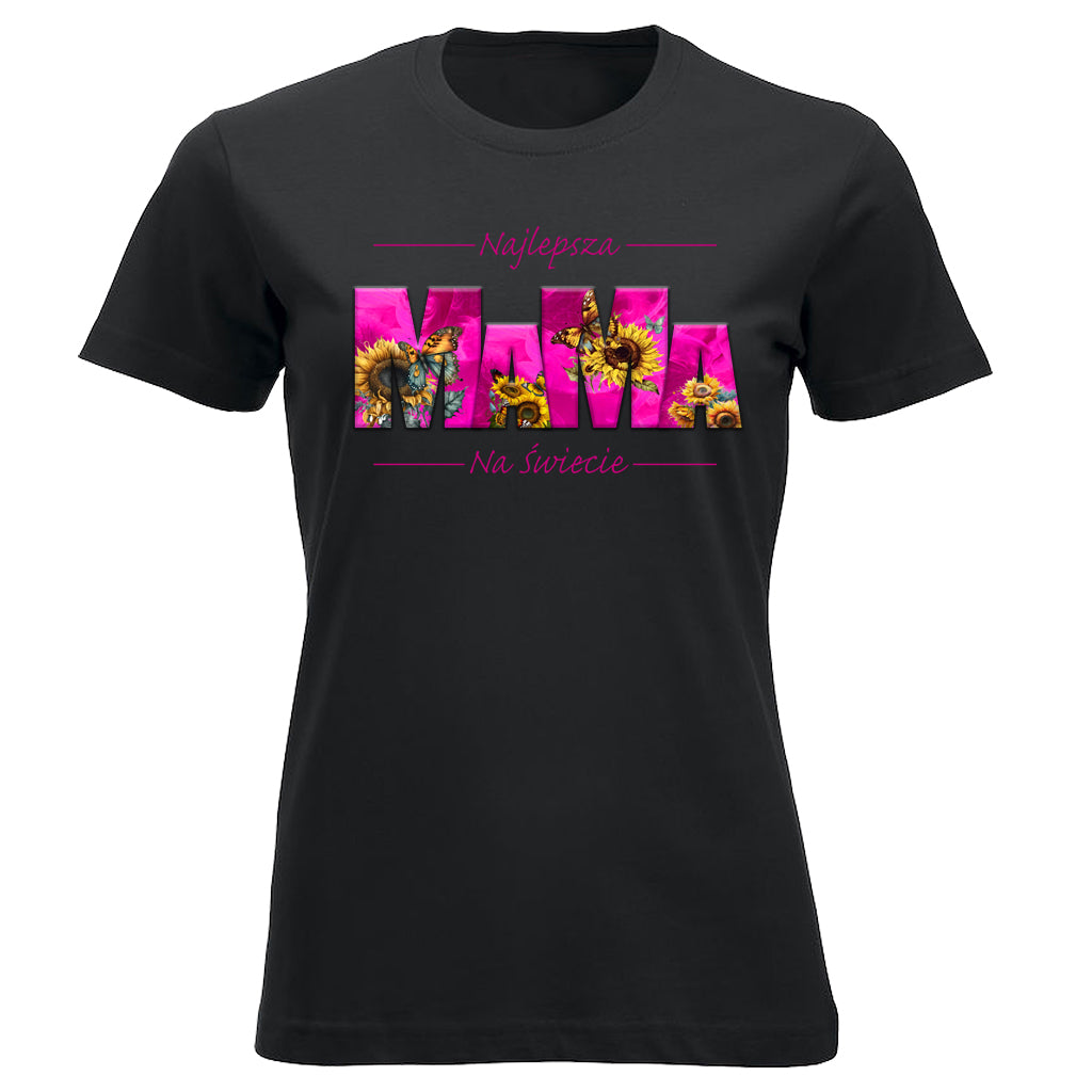 MaMa - Najlepsza MAMA NA ŚWIECIE SŁONECZNIKI pink