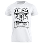 18 Urodziny - Legenda. Koszulka urodzinowa na 18 Lat dla mężczyzn inspirowana Jack Daniels