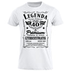 1985 - 40 Urodziny - Legenda. Koszulka urodzinowa na 40 Lat dla mężczyzn inspirowana Jack Daniels