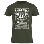 z40 Urodziny - Legenda. Koszulka urodzinowa na 40 Lat dla mężczyzn inspirowana Jack Daniels