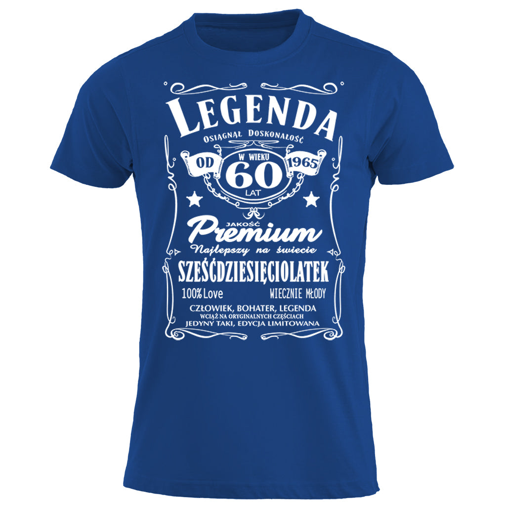 1965 - 60 Urodziny - Legenda. Koszulka urodzinowa na 60 Lat dla mężczyzn inspirowana Jack Daniels