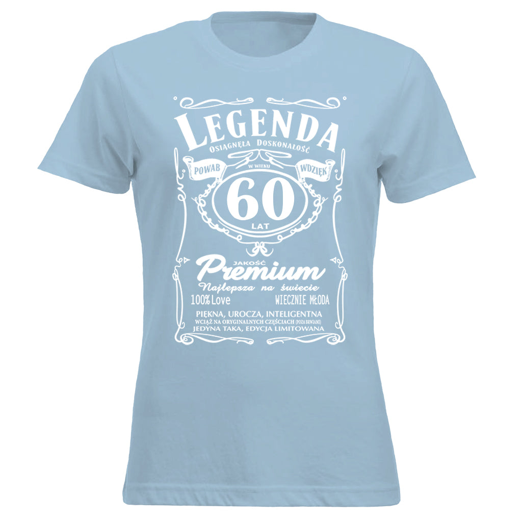 60 Urodziny DAMSKA - Legenda. Koszulka urodzinowa na 60 Lat dla kobiet inspirowana Jack Daniels