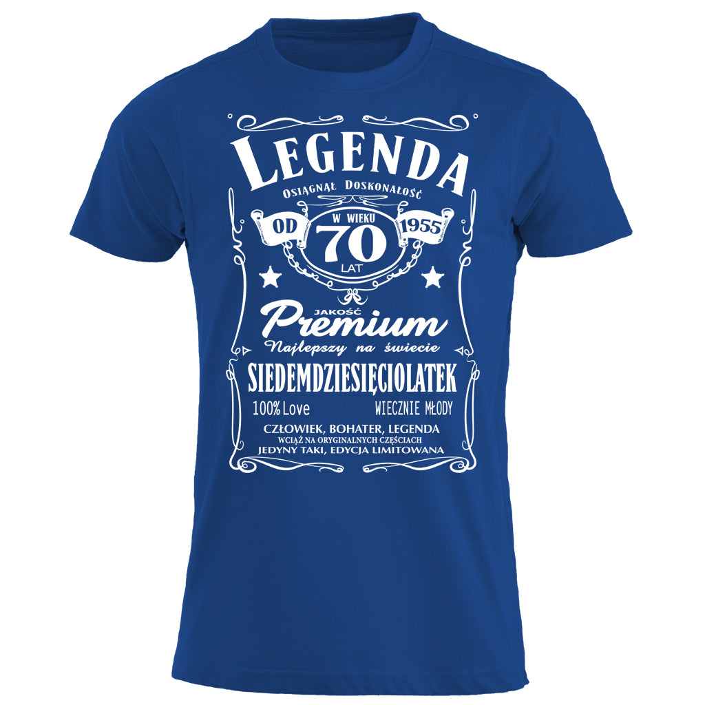 1955 - 70 Urodziny - Legenda. Koszulka urodzinowa na 70 Lat dla mężczyzn inspirowana Jack Daniels