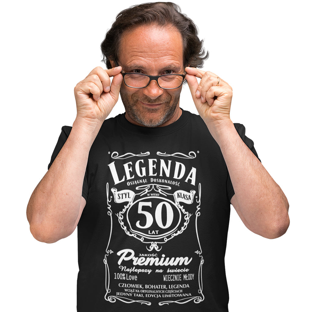 50 Urodziny - Legenda. Koszulka urodzinowa na 50 Lat dla mężczyzn inspirowana Jack Daniels
