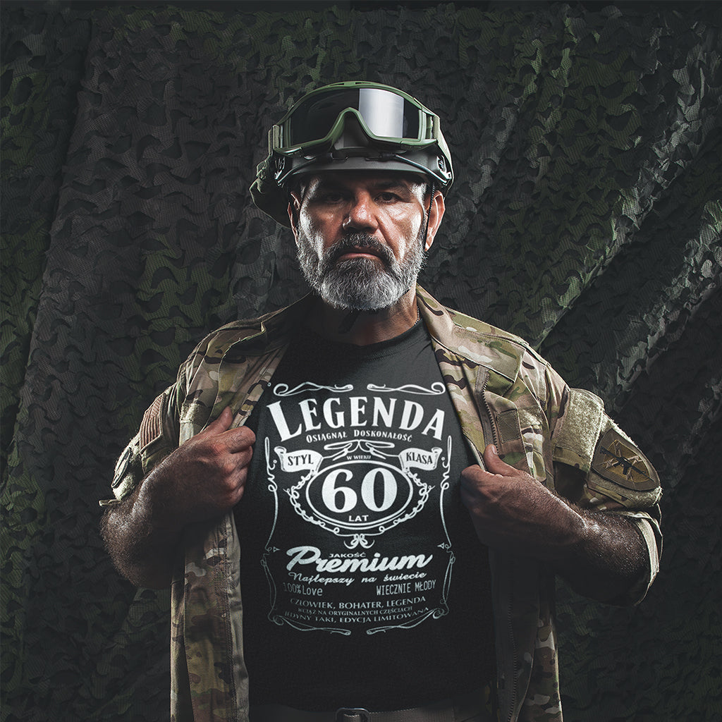 60 Urodziny - Legenda. Koszulka urodzinowa na 60 Lat dla mężczyzn inspirowana Jack Daniels