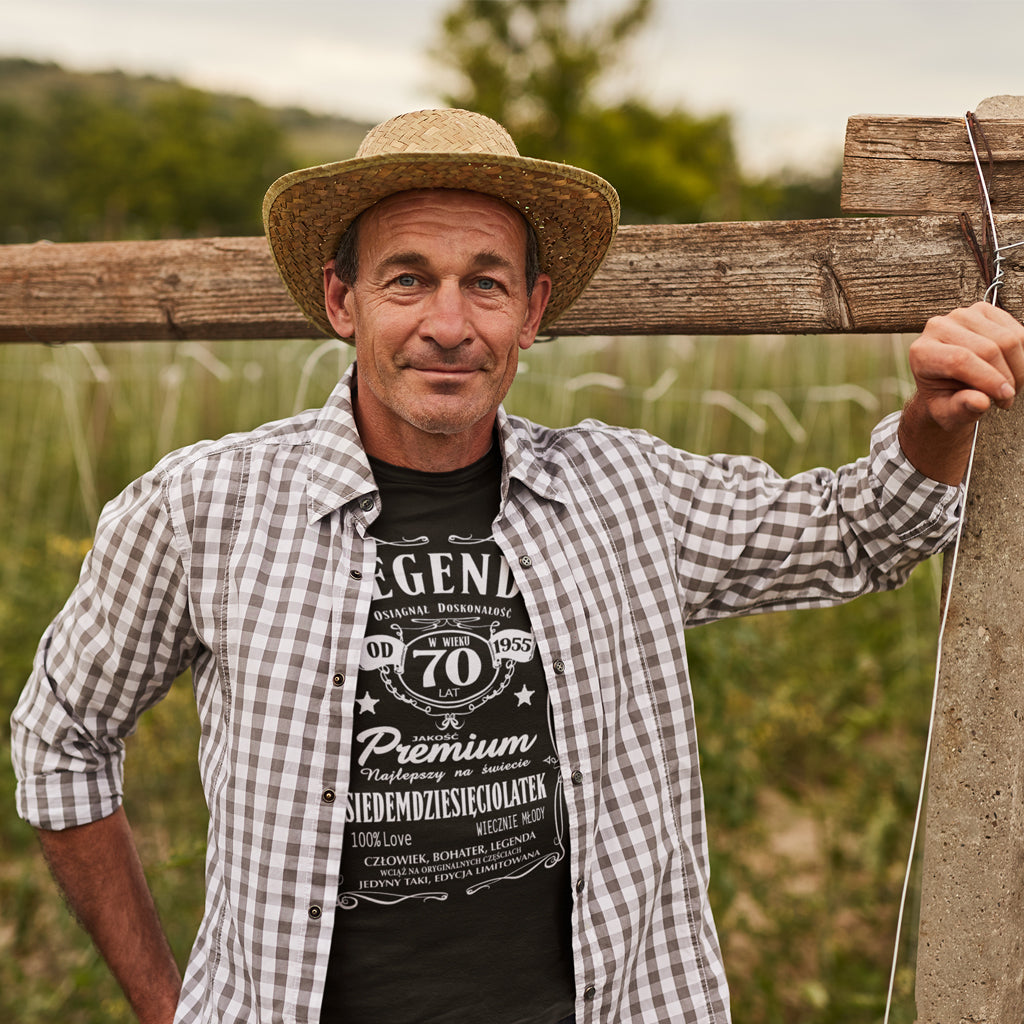 1955 - 70 Urodziny - Legenda. Koszulka urodzinowa na 70 Lat dla mężczyzn inspirowana Jack Daniels