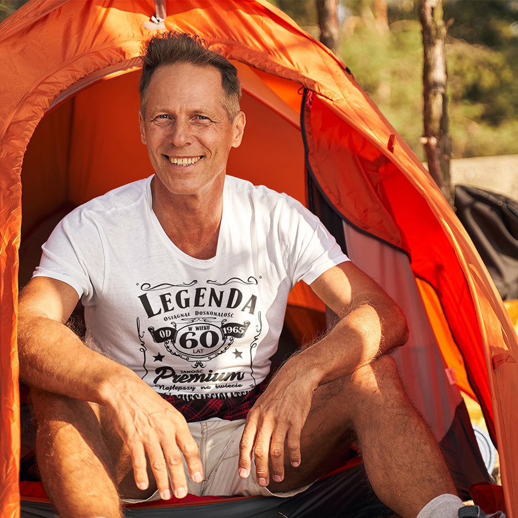 1965 - 60 Urodziny - Legenda. Koszulka urodzinowa na 60 Lat dla mężczyzn inspirowana Jack Daniels