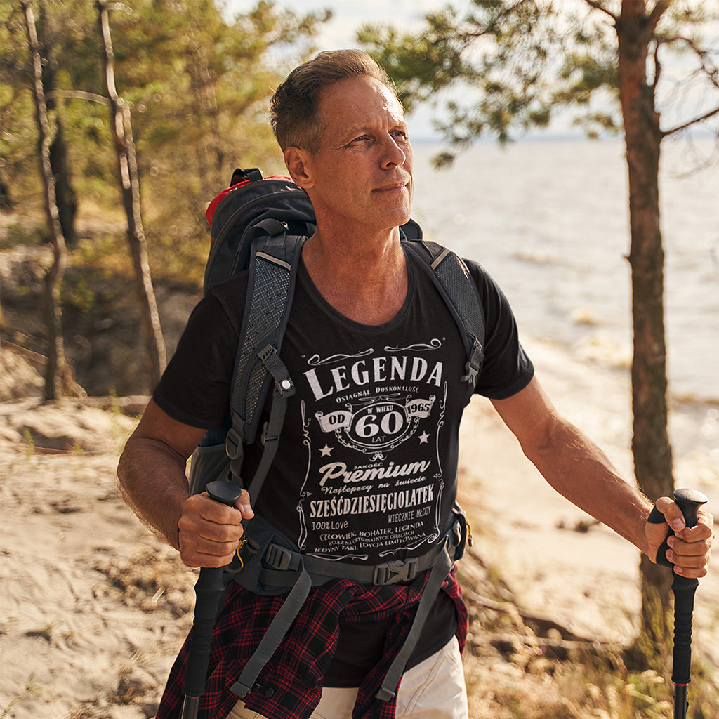 1965 - 60 Urodziny - Legenda. Koszulka urodzinowa na 60 Lat dla mężczyzn inspirowana Jack Daniels