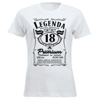 18 Urodziny DAMSKA - Legenda. Koszulka urodzinowa na 18 Lat dla kobiet inspirowana Jack Daniels