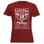 18 Urodziny DAMSKA - Legenda. Koszulka urodzinowa na 18 Lat dla kobiet inspirowana Jack Daniels