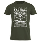 18 Urodziny - Legenda. Koszulka urodzinowa na 18 Lat dla mężczyzn inspirowana Jack Daniels