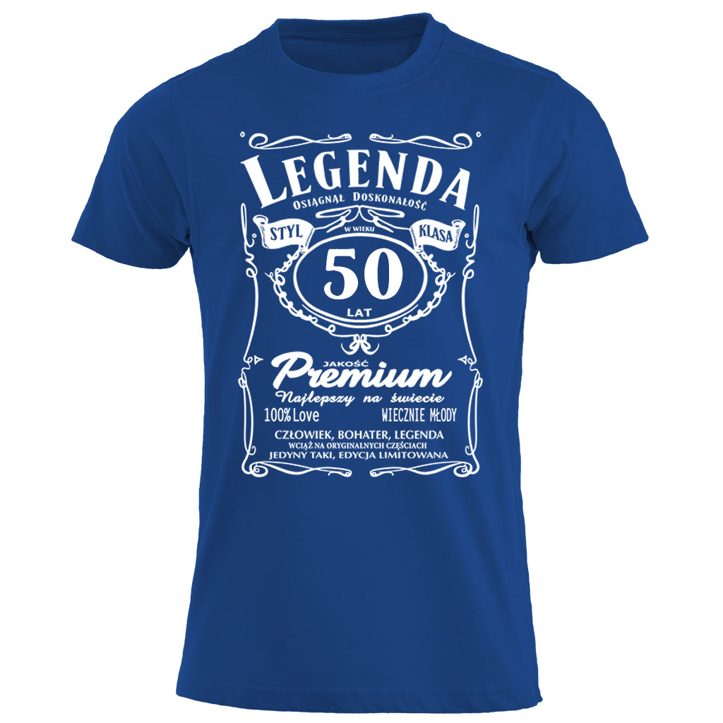 50 Urodziny - Legenda. Koszulka urodzinowa na 50 Lat dla mężczyzn inspirowana Jack Daniels