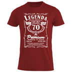 70 Urodziny - Legenda. Koszulka urodzinowa na 70 Lat dla mężczyzn inspirowana Jack Daniels