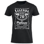 70 Urodziny - Legenda. Koszulka urodzinowa na 70 Lat dla mężczyzn inspirowana Jack Daniels
