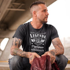 1975 - 50 Urodziny - Legenda. Koszulka urodzinowa na 50 Lat dla mężczyzn inspirowana Jack Daniels